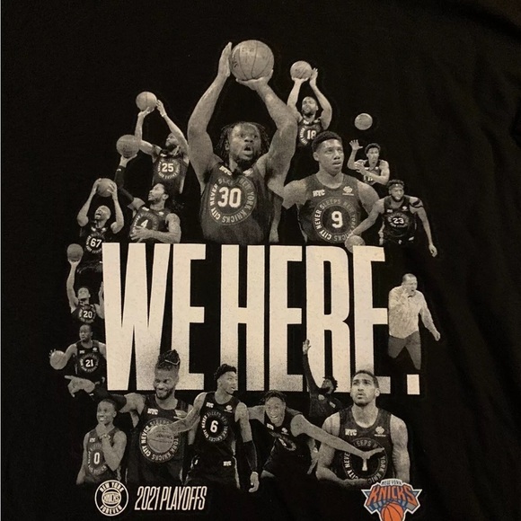 NY KNICKS SHIRT MENS XL SGA PLAYOFFS WE HERE MSG NYC NBA BASKETBALL - Picture 3 of 4